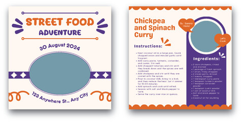Vibrant Chickpea and Spinach Curry Recipe Card for Food Enthusiasts