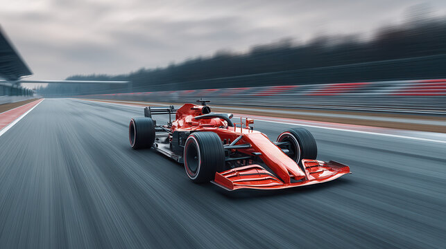 Fast Racing Car on the Track - Powered by Adobe