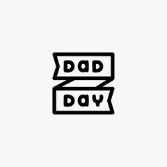 Fathers day icon flat vector design