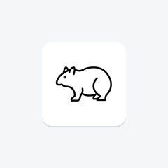 Wombat, vector, pixel perfect, illustrator file