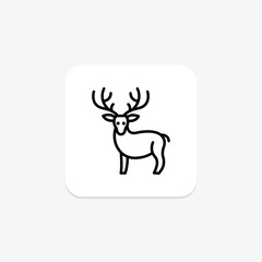 Reindeer, vector, pixel perfect, illustrator file