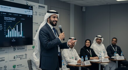 UAE Business Conference: Speaker Presenting Growth Data