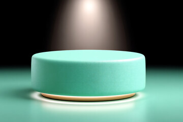 mint platform single spotlight dark pastel