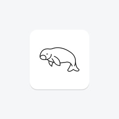 Manatee, vector, pixel perfect, illustrator file