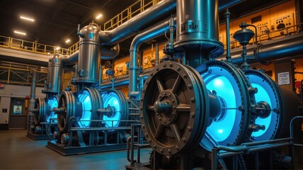 Fototapeta premium Industrial Energy Factory Machinery and Equipment