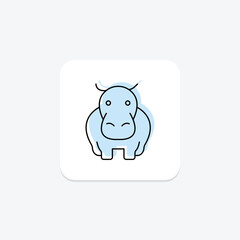 Hippo, vector, pixel perfect, illustrator file