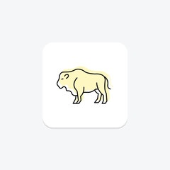 Bison, vector, pixel perfect, illustrator file