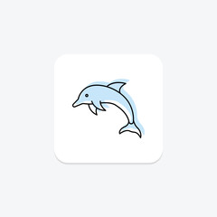Dolphin, vector, pixel perfect, illustrator file