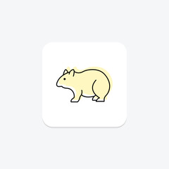 Wombat, vector, pixel perfect, illustrator file