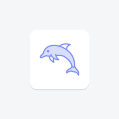 Dolphin, vector, pixel perfect, illustrator file