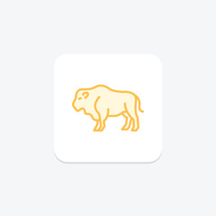 Bison, vector, pixel perfect, illustrator file