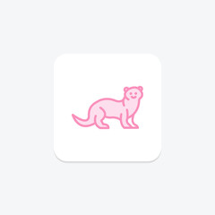 Ferret, vector, pixel perfect, illustrator file