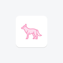 Coyote, vector, pixel perfect, illustrator file