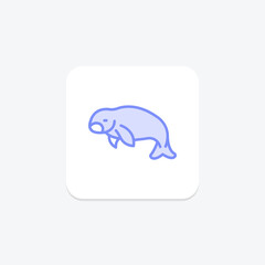 Manatee, vector, pixel perfect, illustrator file