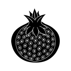 Pomegranate silhouette vector illustration