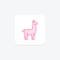 Llama, vector, pixel perfect, illustrator file