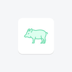Peccary, vector, pixel perfect, illustrator file