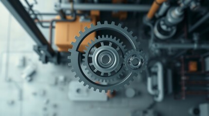 Industrial Gears Illustrating Engineering