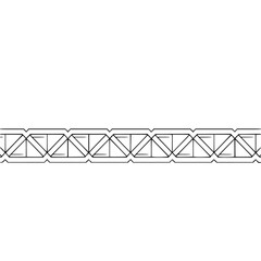 Minimalist Black Geometric Line Art Border Pattern Design on White Background