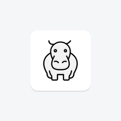 Hippo, vector, pixel perfect, illustrator file