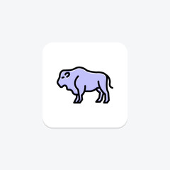 Bison, vector, pixel perfect, illustrator file
