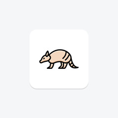 Armadillo, vector, pixel perfect, illustrator file