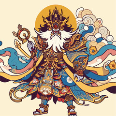 god vector illustration