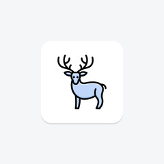 Reindeer, vector, pixel perfect, illustrator file