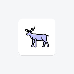 Caribou, vector, pixel perfect, illustrator file
