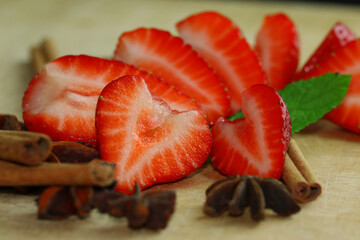 strawberries red fresh spring healthy fruit