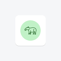 Tapir, vector, pixel perfect, illustrator file