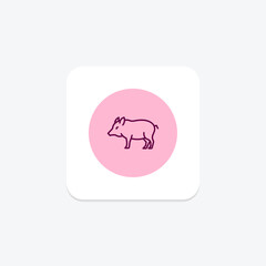 Peccary, vector, pixel perfect, illustrator file