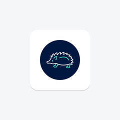 Naklejka premium Porcupine, vector, pixel perfect, illustrator file