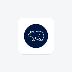 Obraz premium Wombat, vector, pixel perfect, illustrator file