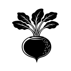 radish silhouette vector illustration