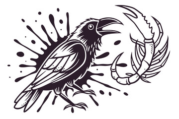 a creative set of splashes forming a claw mark