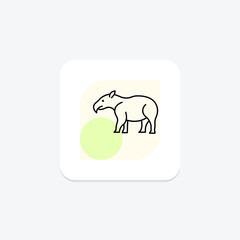 Tapir, vector, pixel perfect, illustrator file