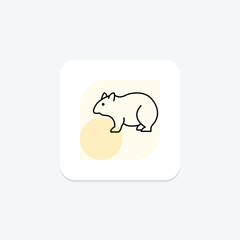 Wombat, vector, pixel perfect, illustrator file