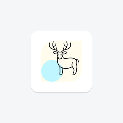 Reindeer, vector, pixel perfect, illustrator file