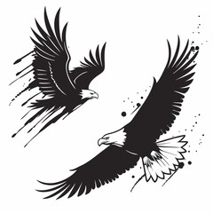 abstract ink smudges with paint brush drag effect