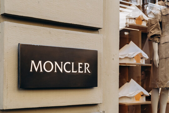 Moncler luxury clothing store for down jackets and accessories in Europe. Milan, Italy, March 26, 2025