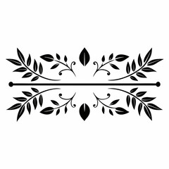 black and white floral elements