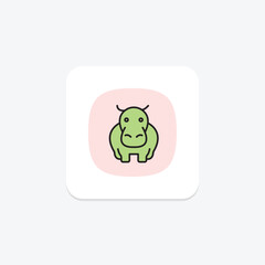 Hippo, vector, pixel perfect, illustrator file