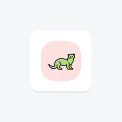 Ferret, vector, pixel perfect, illustrator file