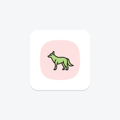 Coyote, vector, pixel perfect, illustrator file