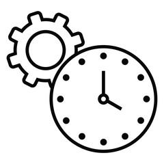 Smart Work and High Efficiency vector Icon design