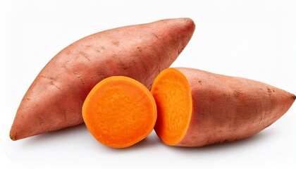 potatoes on a white background