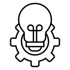 Business Innovation and Lightbulb vector Icon design Symbol