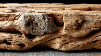 Obraz premium An intricate, intricate natural wood texture with a smooth finish and unique knot details that lend an authentic