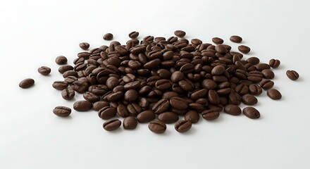 Obraz premium Coffee beans white background C. Brazilian food